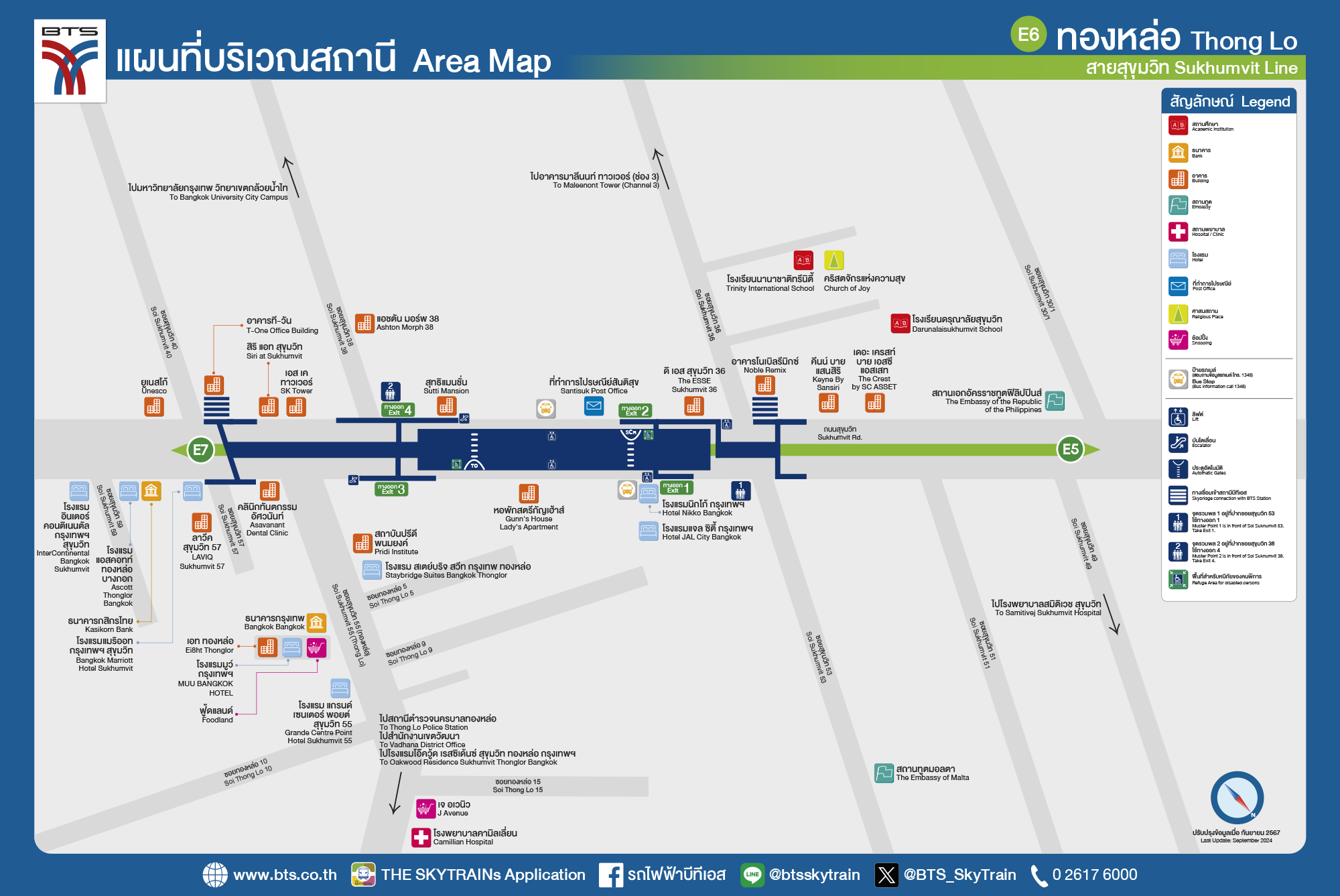 Thong Lo BTS Station Map